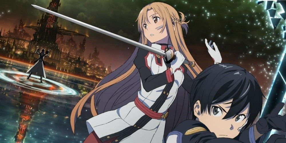 Kirito and Asuna with swords in Sword Art Online: The Movie — Ordinal Scale.