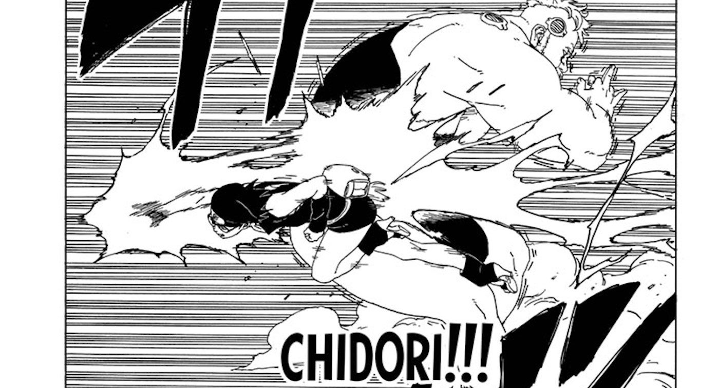Sarada uses Chidori