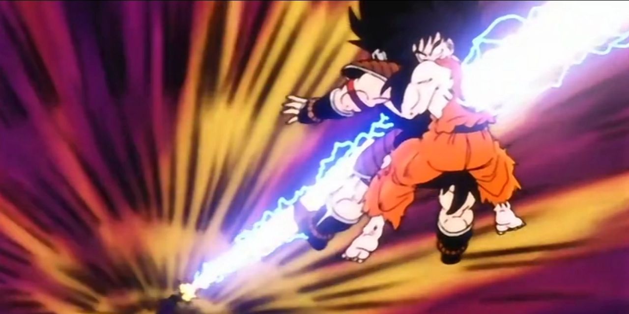 O Canhão de Raio Especial de Piccolo mata Goku e Raditz em Dragon Ball Z.