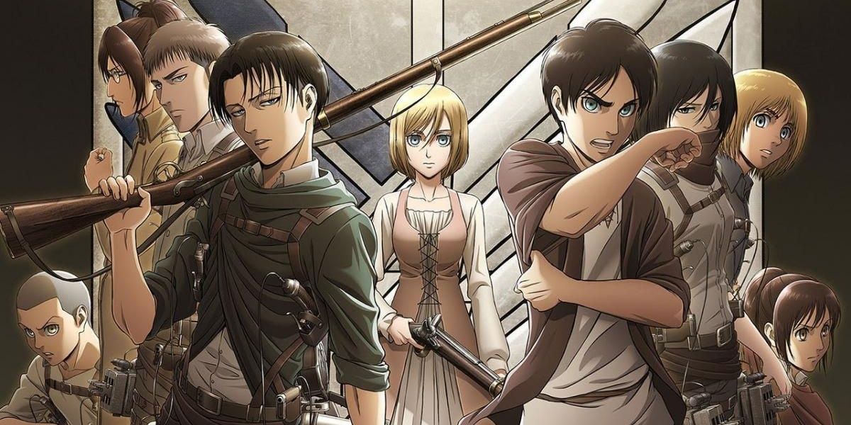 All the Attack On Titan main characters in promotional images