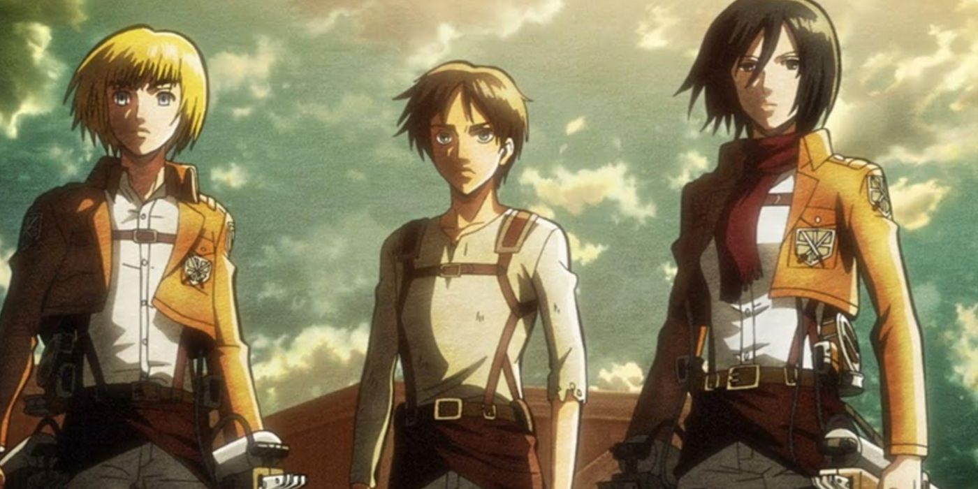 Armin Eren and Mikasa AOT