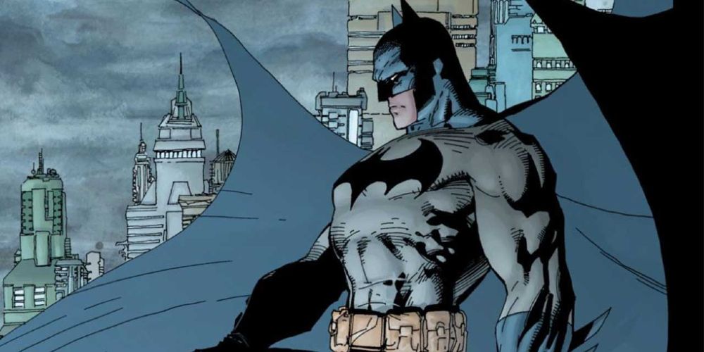 Batman looking over Gotham