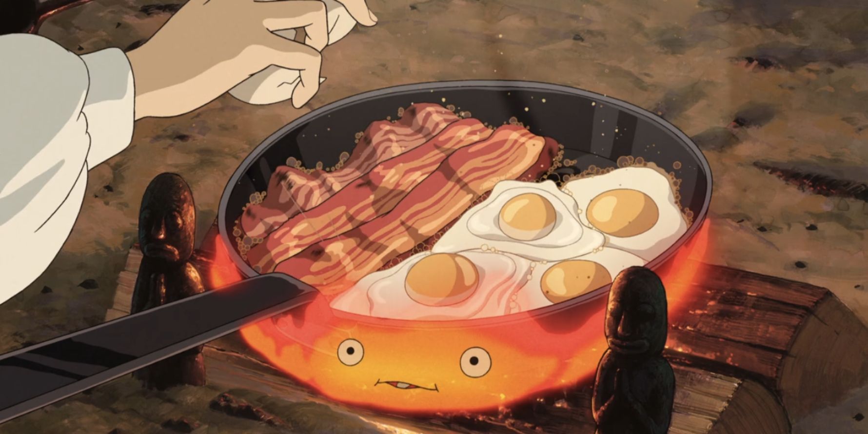 howl's moving castle cooking on calcifer