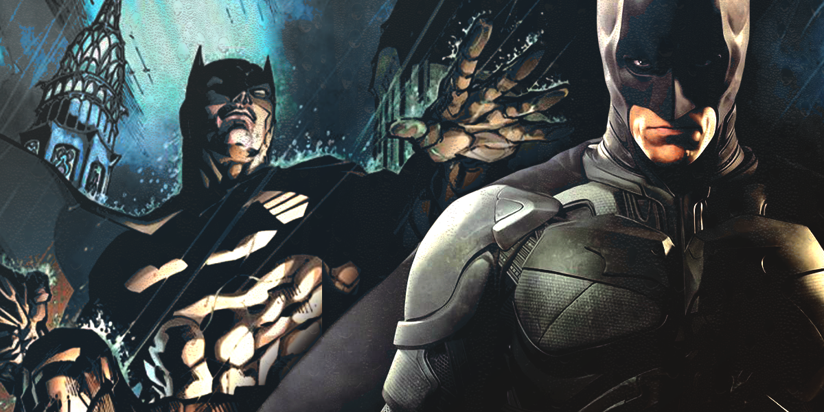 Comic and live-action versions of Batman split image: Iconic Batman Quotes article