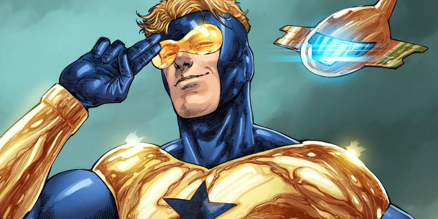 Booster Gold with his robotic partner Skeets