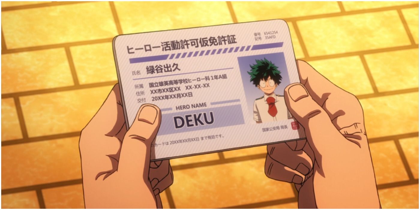 Anime Deku's Provisional Liscense