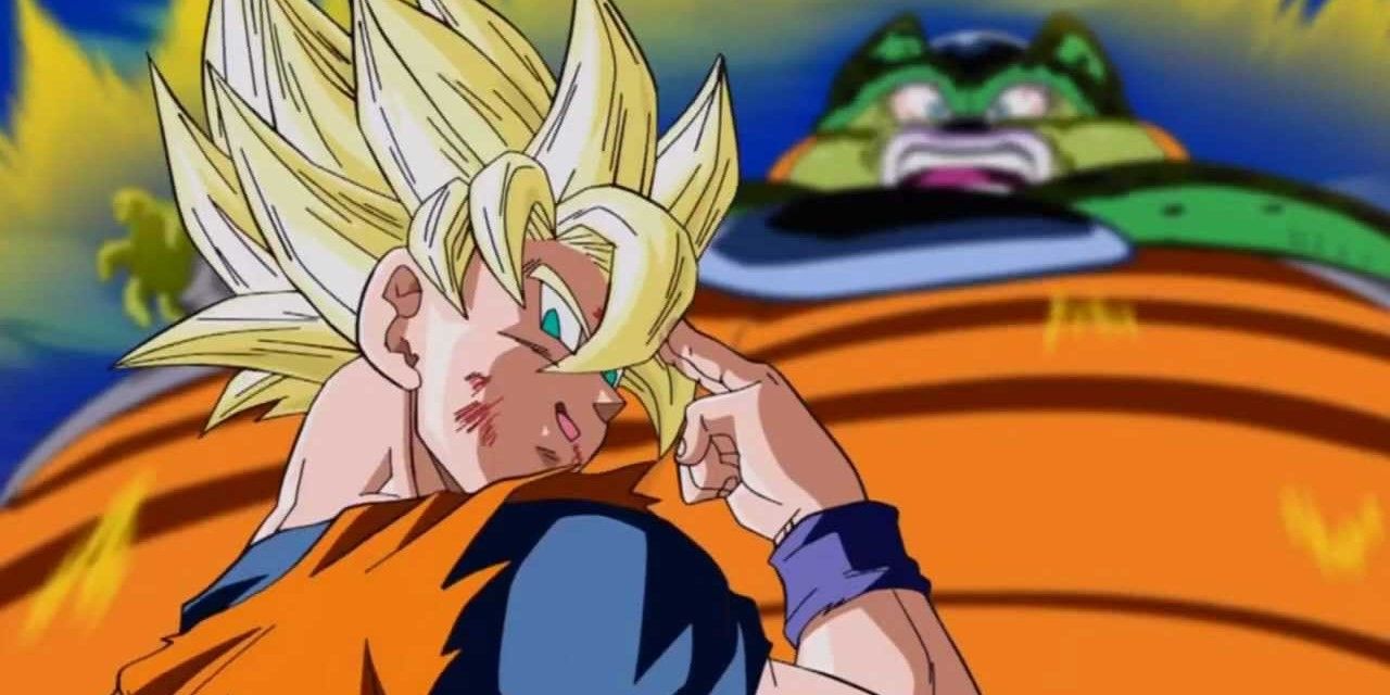 Goku sacrifices himself in the anime