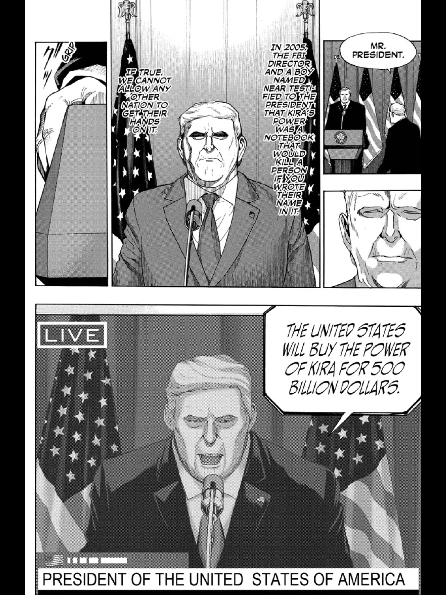 Death Note creators offers the US President a notebook in new manga -  Dexerto