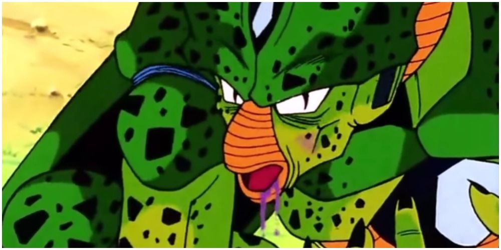 Imperfect Cell gets injured in Dragon Ball Z