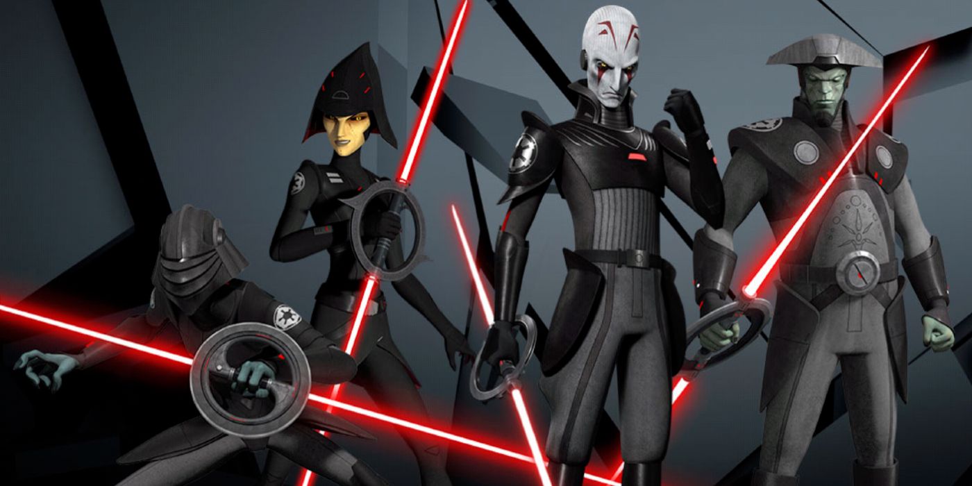 Star Wars Inquisitors with lightsabers