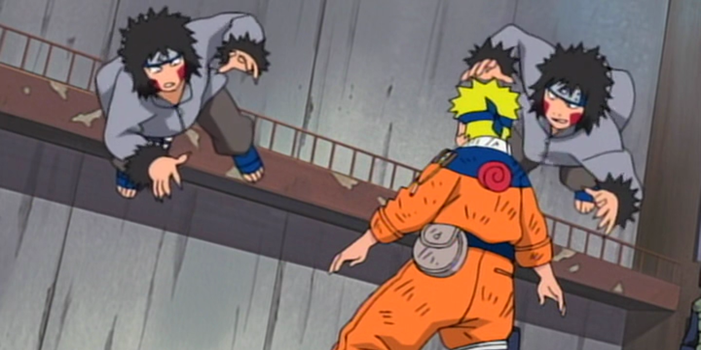 Naruto fighting kiba chunin exams