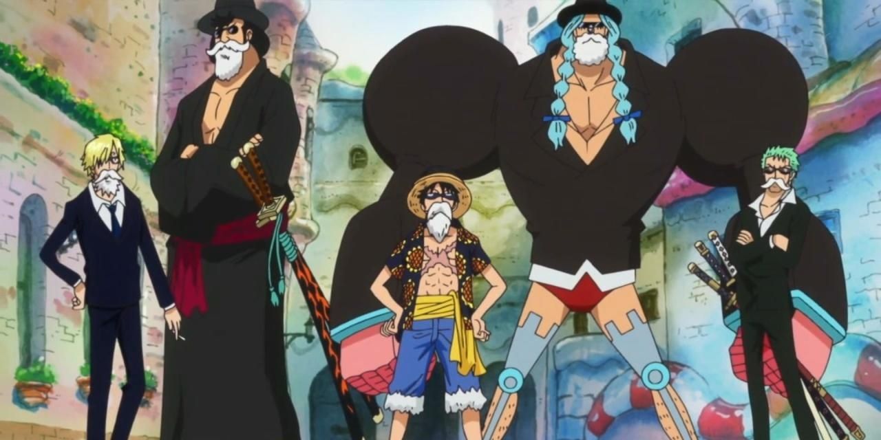 Luffy's Dressrosa Team in One Piece