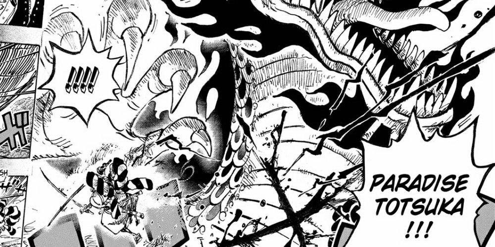 Oden battles Kaido in the manga