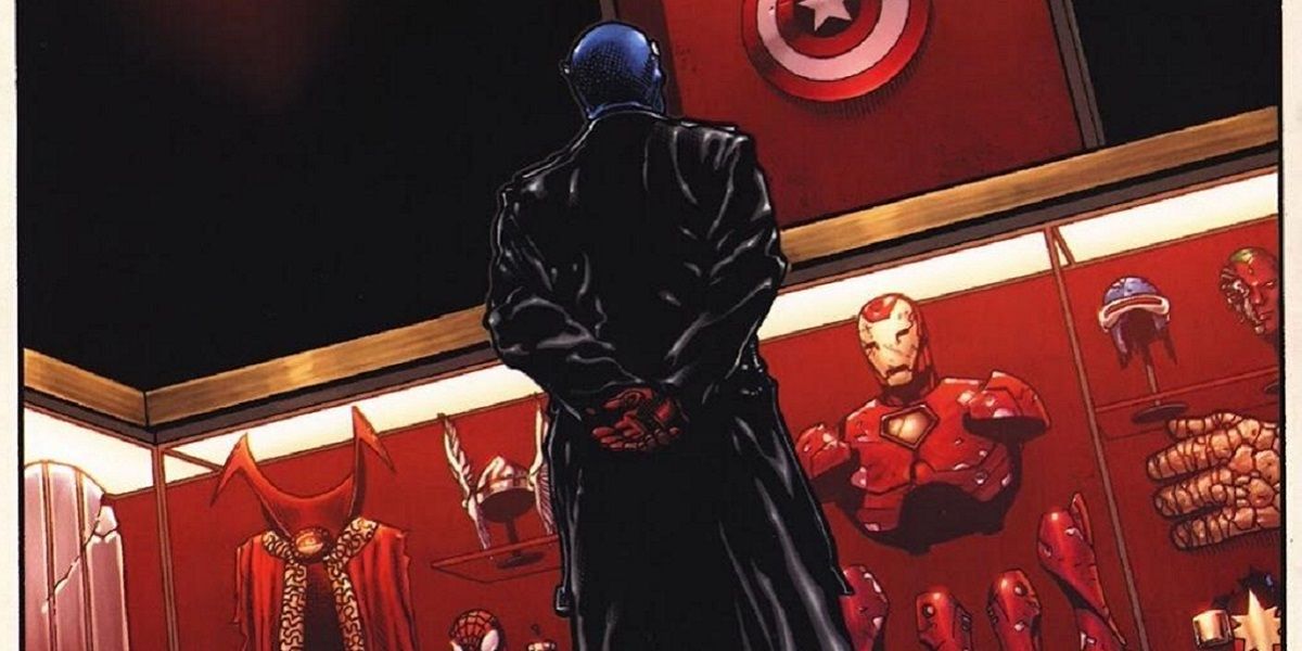 Red Skull admiring his trophies