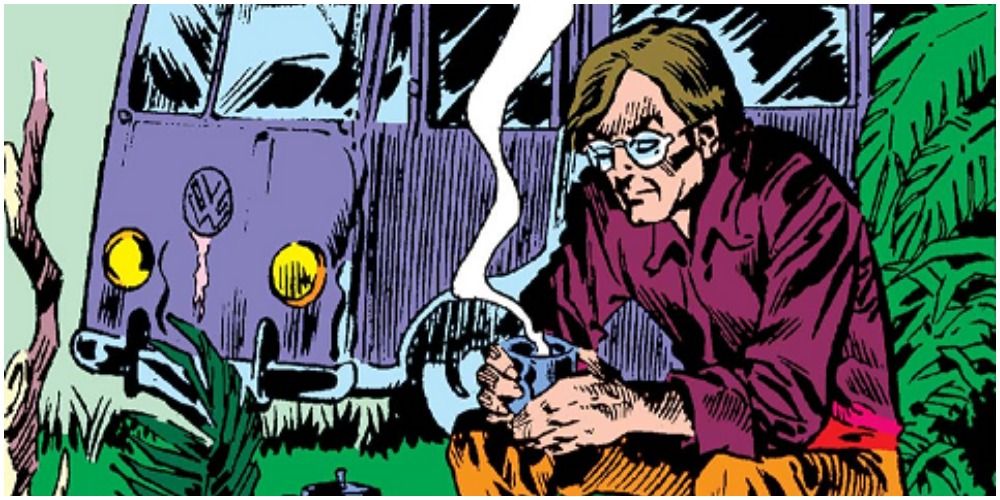 Richard Rory drinks coffee in Marvel Comics