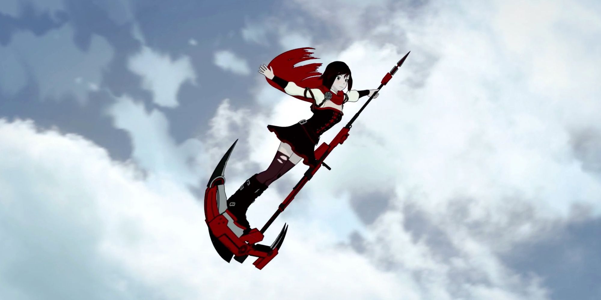 Ruby Using Crescent Rose To Propel Her In The RWBY Vol 7 Opening