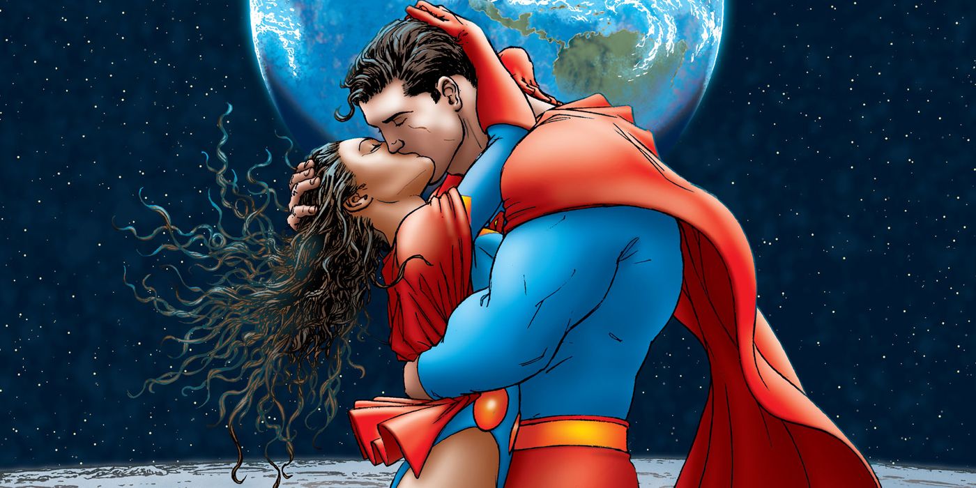 All-Star Superman and Lois kissing