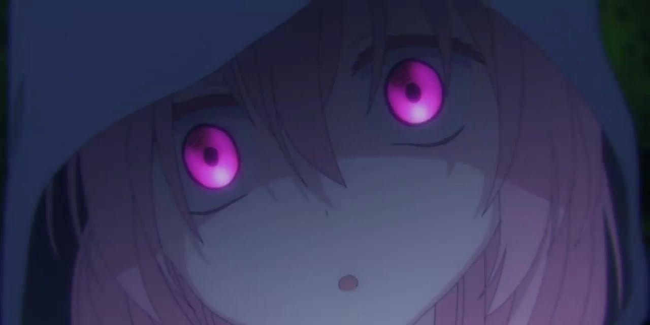 Anime Satou Matsuzuka Happy Sugar Life glowing pink eyes