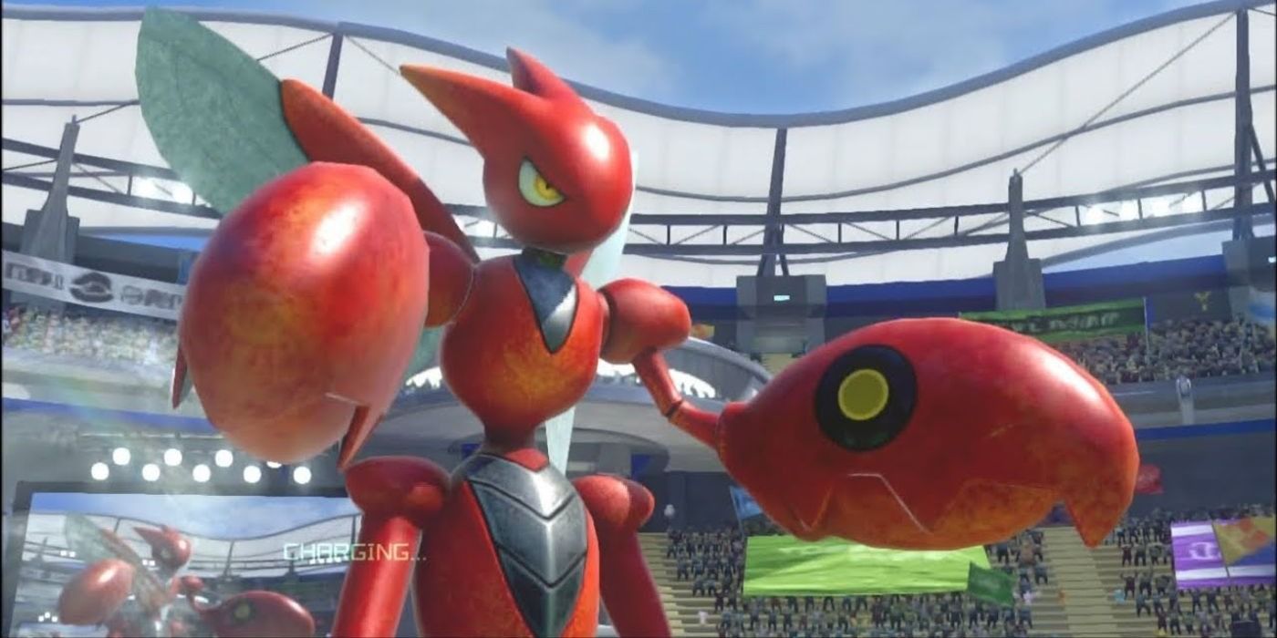 Scizor en una batalla en Pokken Tournament.