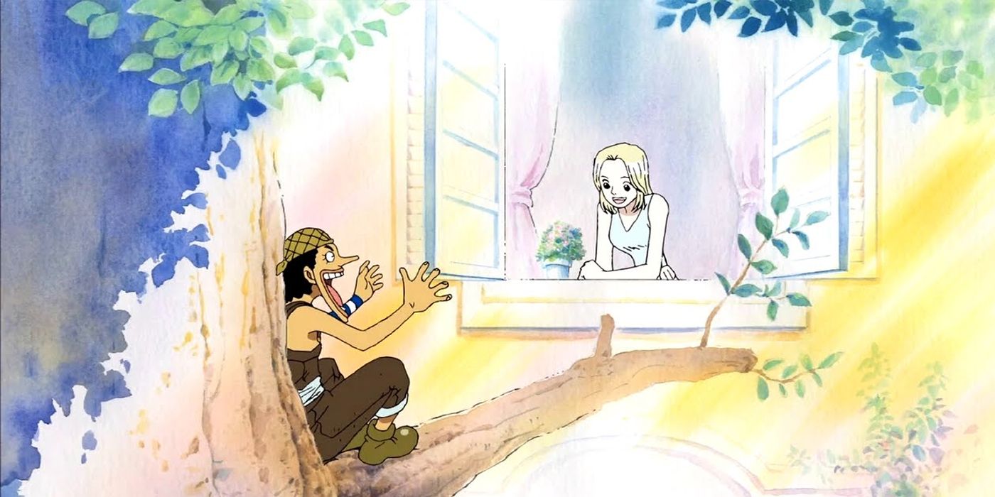 Image shows Usopp and Kaya talking - One Piece