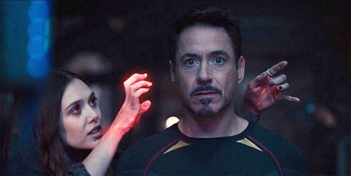 Wanda Maximoff controlling Tony Stark
