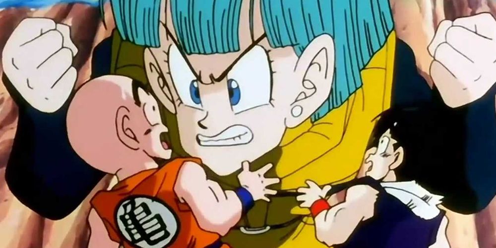 Bulma freaks out at Gohan and Krillin on Namek in Dragon Ball Z