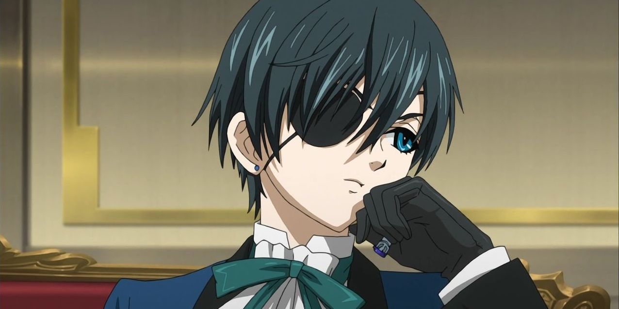 Ciel Phantomhive, the protagonist of Black Butler, staring off-screen