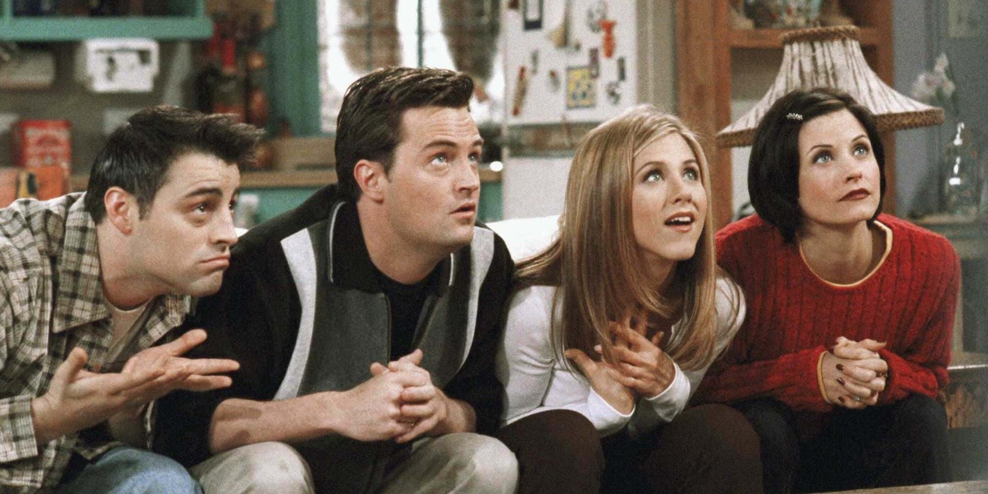 Joey, Chandler, Rachel, and Monica in Friends.