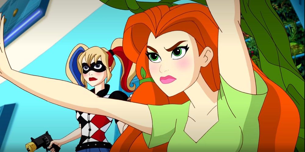 Harley Quinn and Poison Ivy from DC Super Hero Girls.