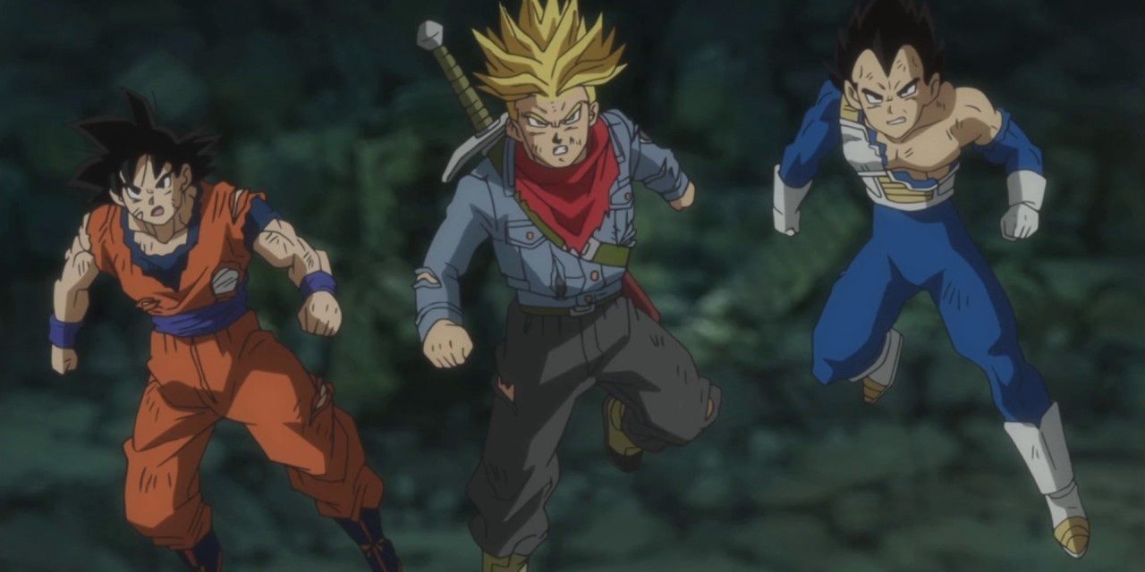 Anime Goku Trunks Vegeta DBS
