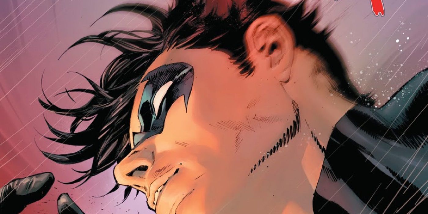 Nightwing is shot in the head