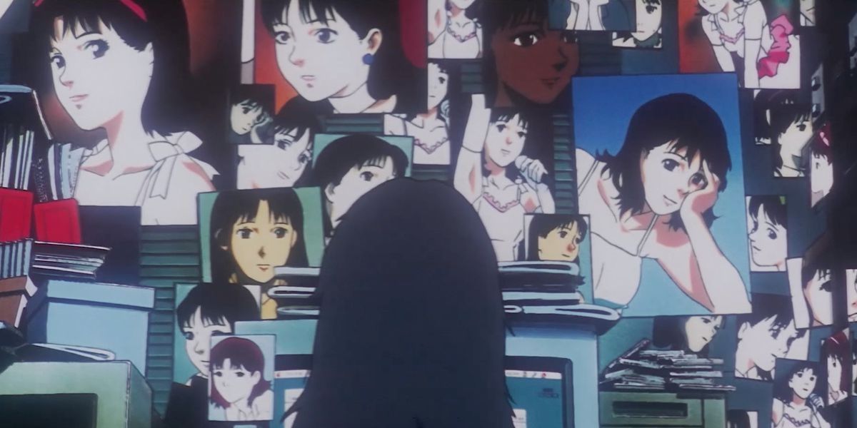 Mima's fan stares at many candid photos of her in Perfect Blue