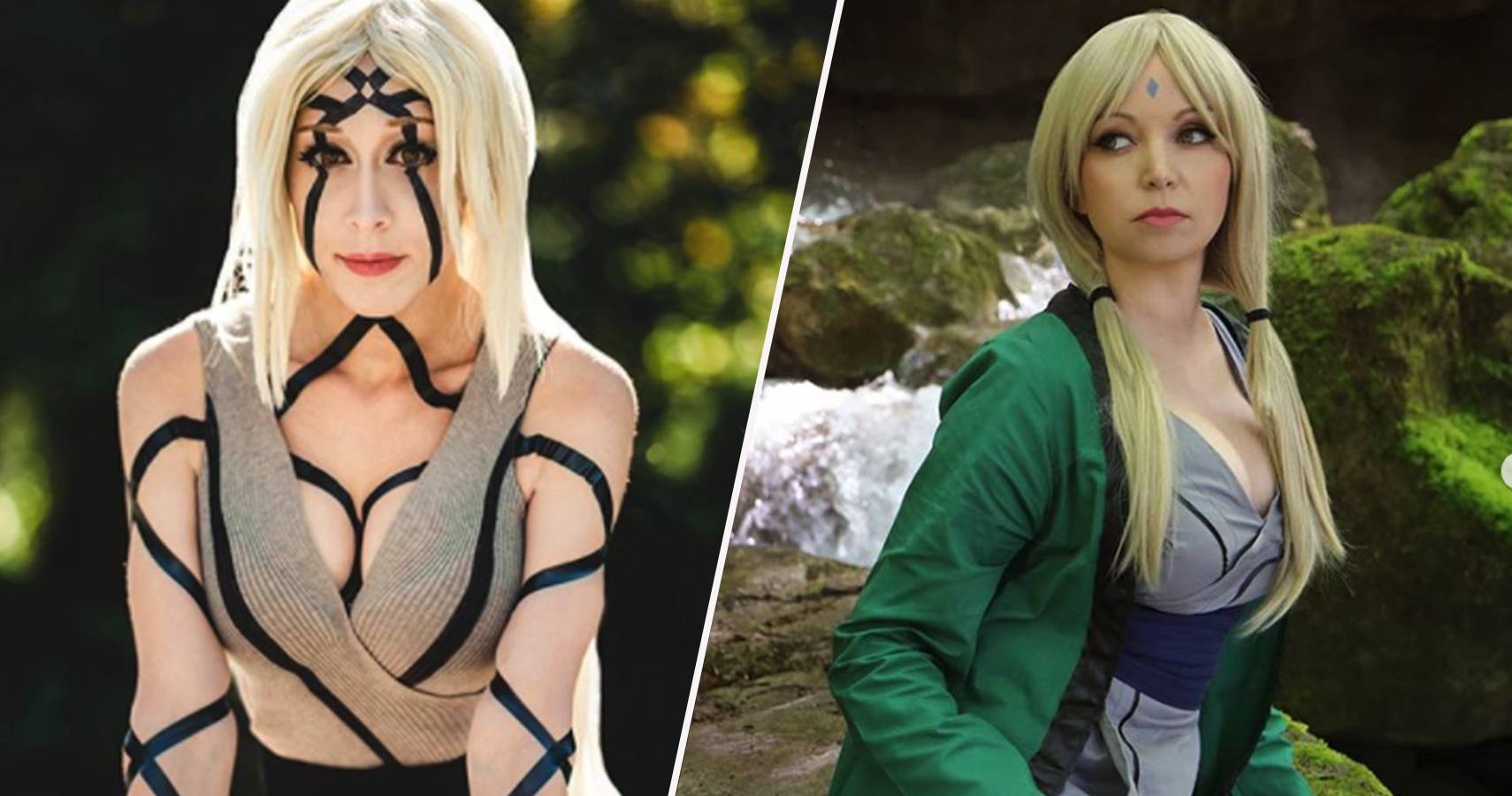 Japanese actress cosplaying tsunade