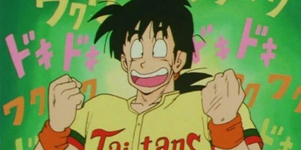 Anime yamcha baseball excited