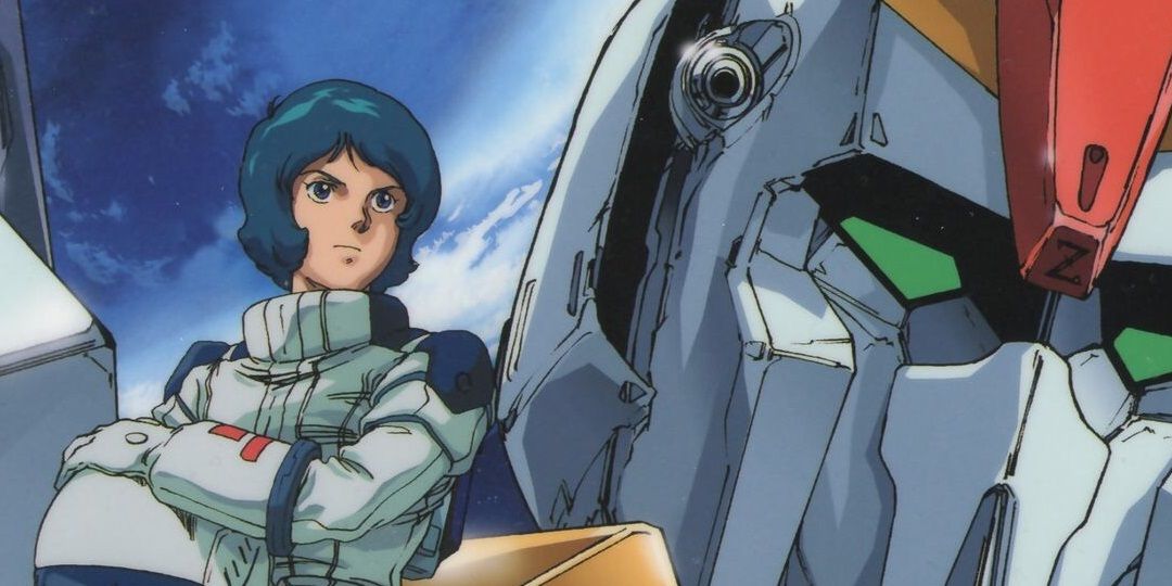 A character from Zeta Gundam with a mecha.