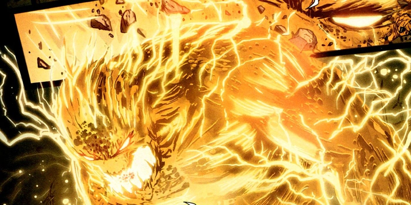 Zzzax, the living electrical disaster, in Marvel Comics