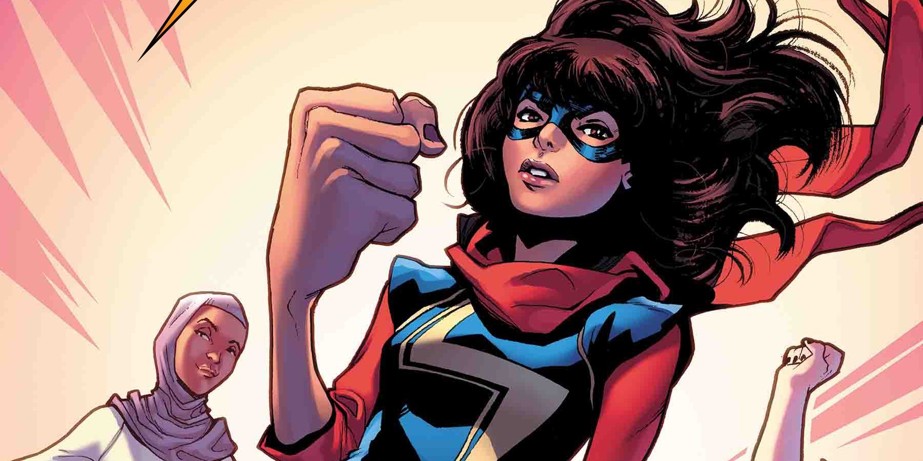Kamala Khan embiggening her fist as Ms. Marvel