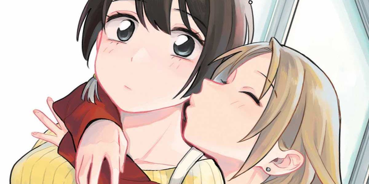 Saeko kissing Miwa in How Do We Relationship? anime