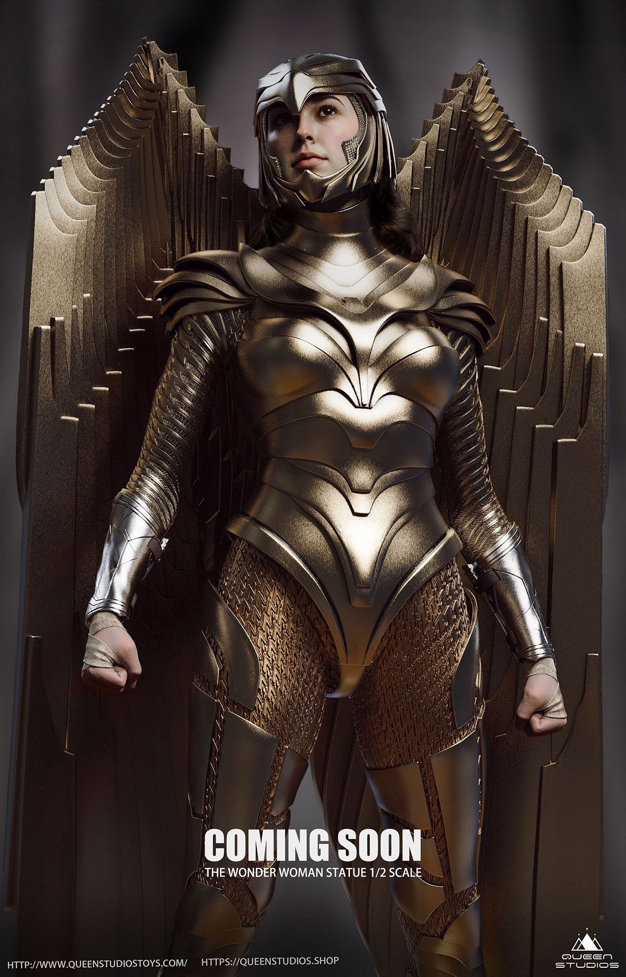 WW84 Statue Offers Best Look Yet at Diana's Golden Eagle Armor