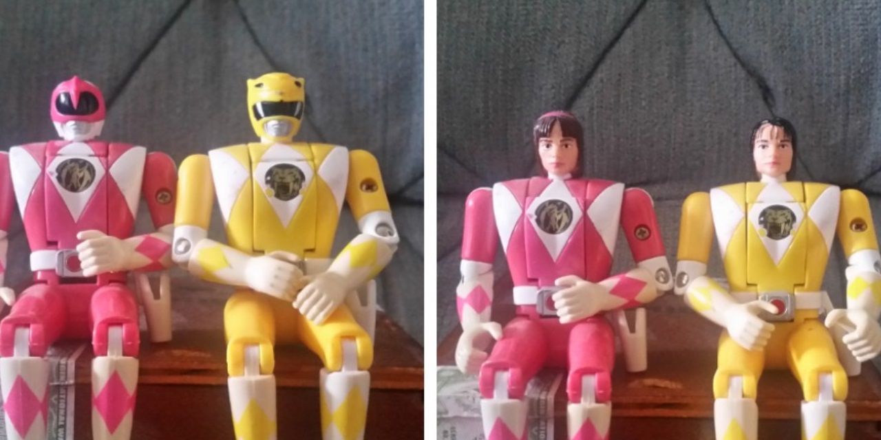 The Pink and Yellow MMPR toys that transform