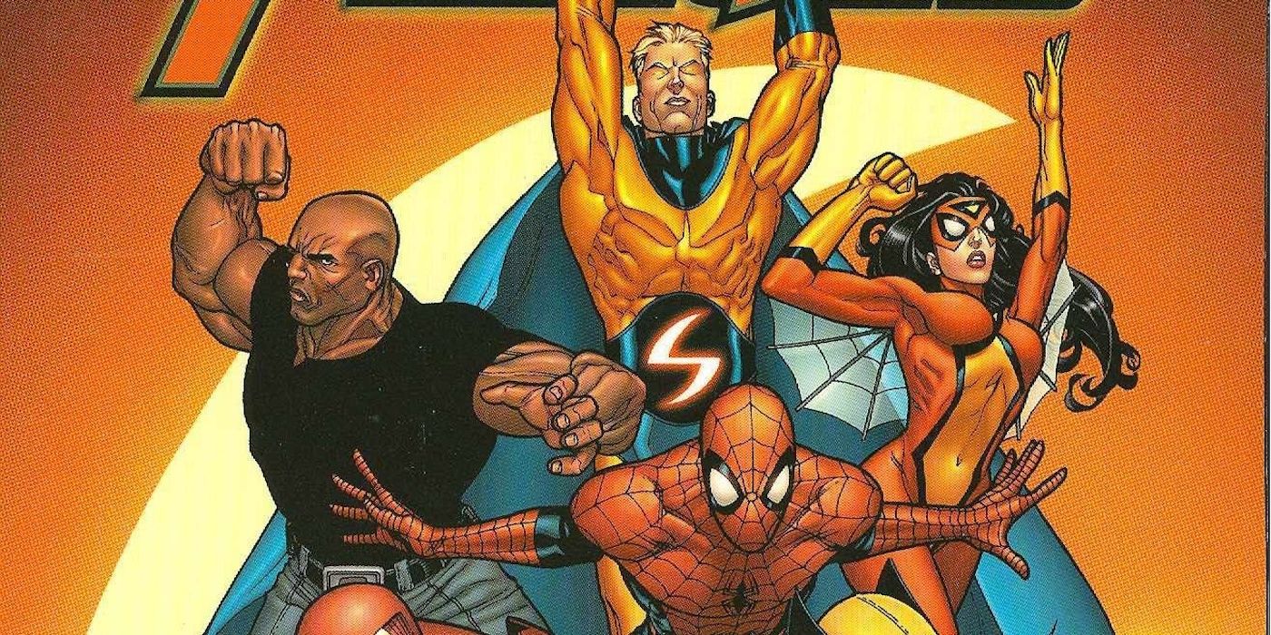 Bendis New-Avengers - Spider-Man, Luke Cage, Sentry, And Spider-Woman