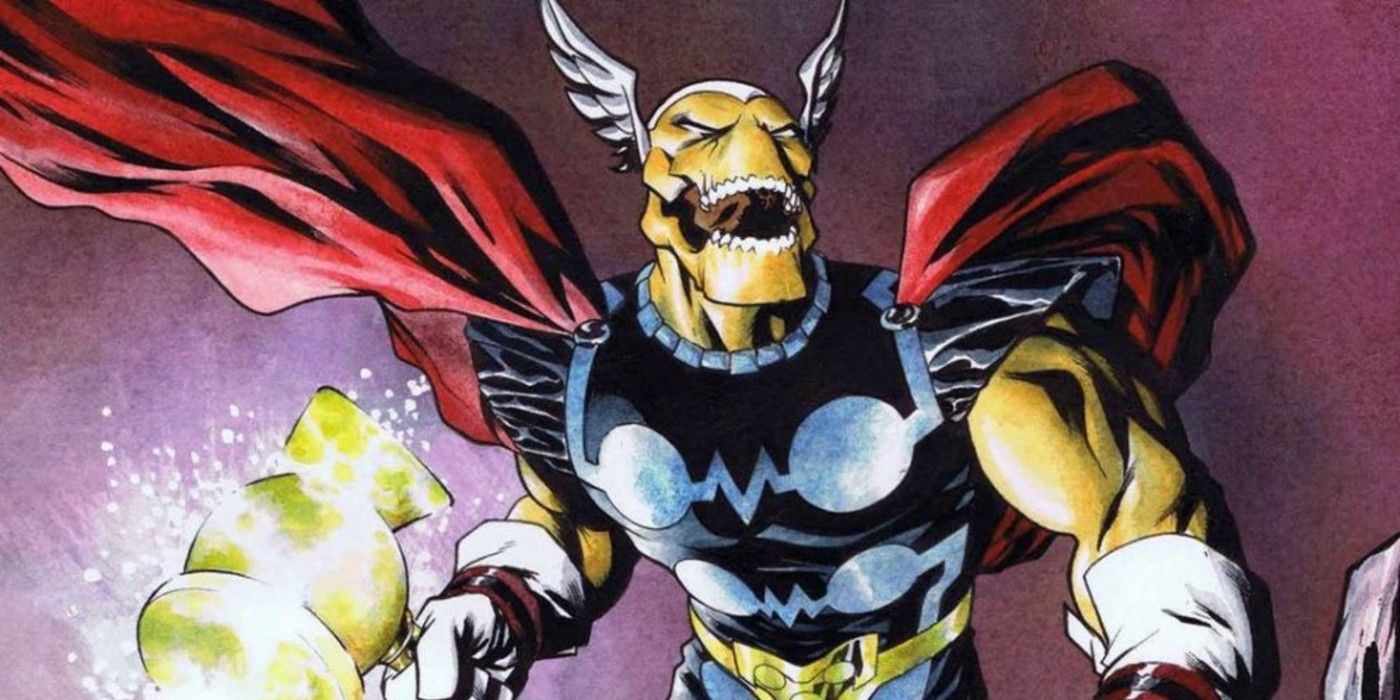 Beta Ray Bill readying to battle with the Stormbreaker
