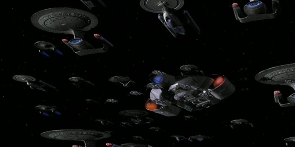 A massive Federation battle fleet from 'Star Trek: Deep Space Nine'