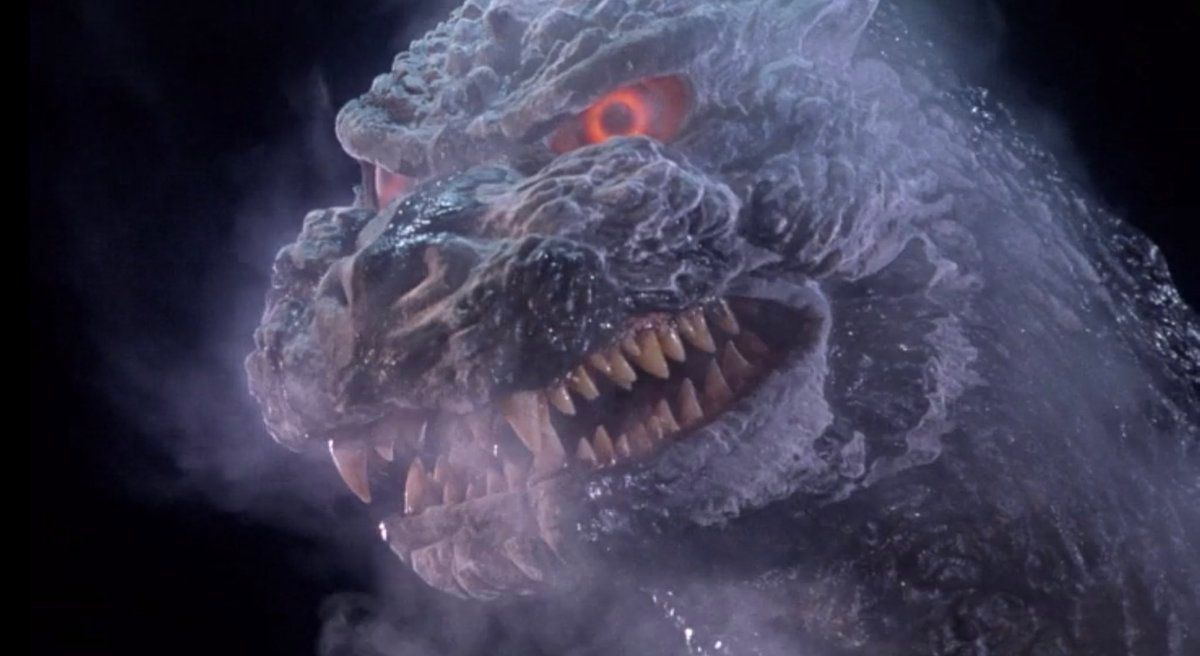 Godzilla frozen in Godzilla vs. Destoroyah