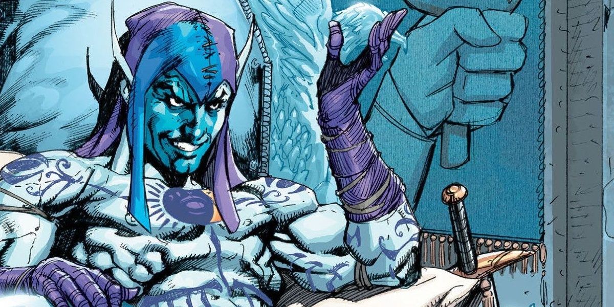 Eclipso sits on his throne