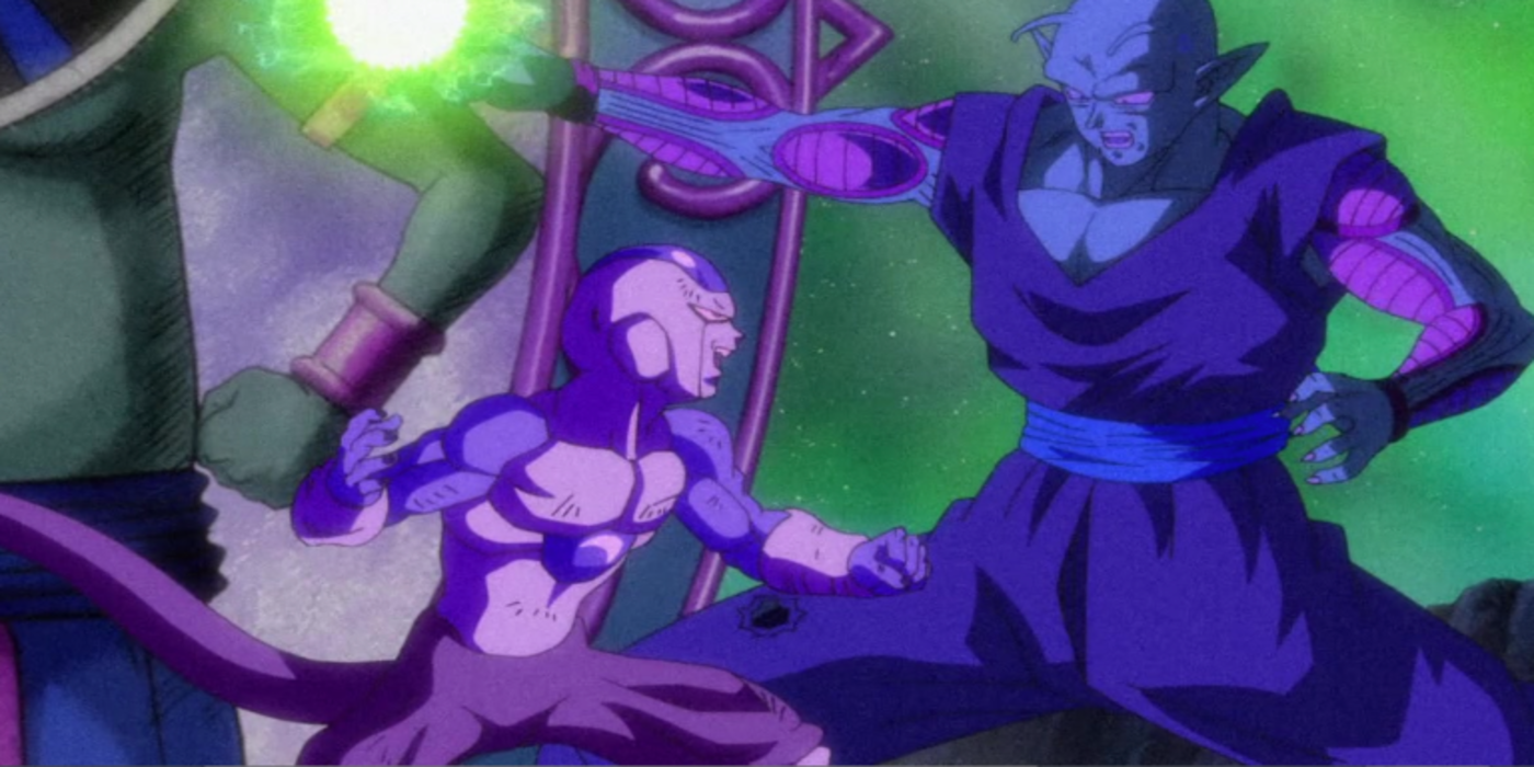 Frost fights Piccolo in Dragon Ball Super.