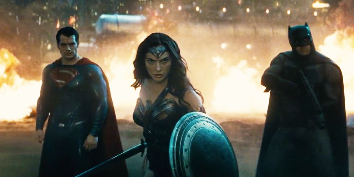 batman with superman and wonder woman for the first time