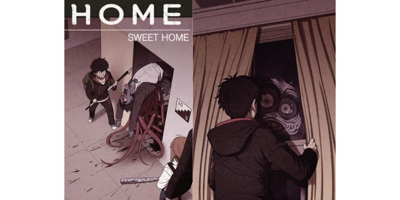 A corpse and monster are encountered in South Korean horror manhwa, Home Sweet Home