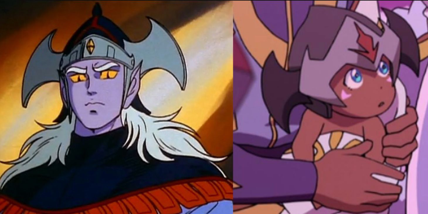 Lotor With Headpiece In 80s Voltron And Baby Allura In Modern Voltron With Helmet