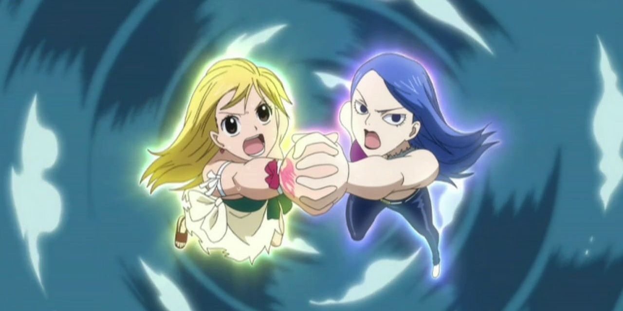 Fairy Tail Lucy and Juvia Using Unison Raid Cropped